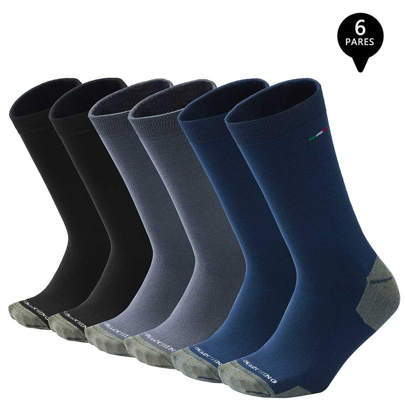 Pack de 6 Calcetines Vestir Bambú Cobre Hombre