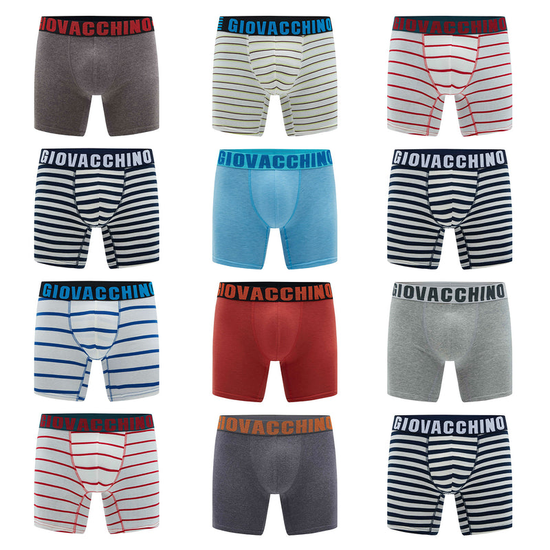 Pack de 12 Boxer Medio Algodón Hombre