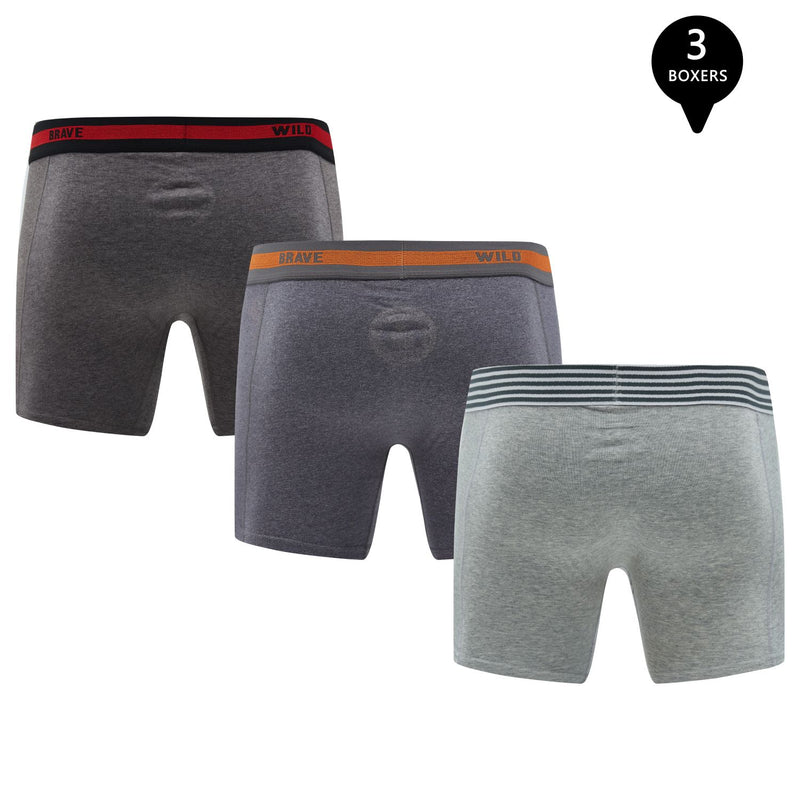 Pack de 3 Bóxer Medio Algodón Hombre