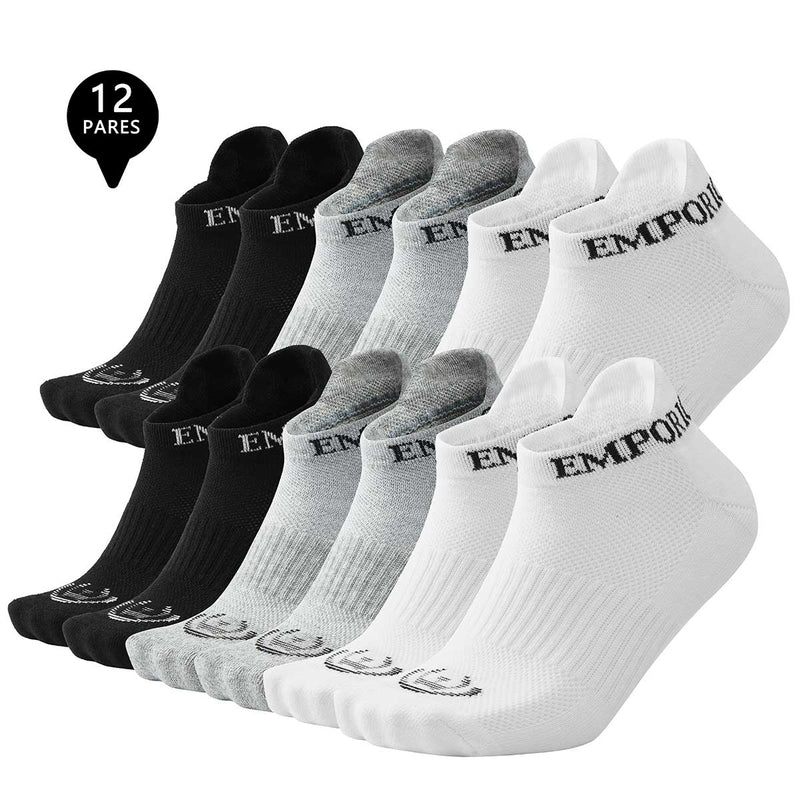 Pack de 12 Calcetines Tobilleros Deportivos Hombre