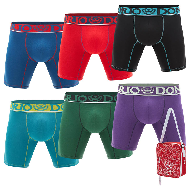 Pack de 6 Boxer Medio Algodón Hombre Con Bolso Regalo