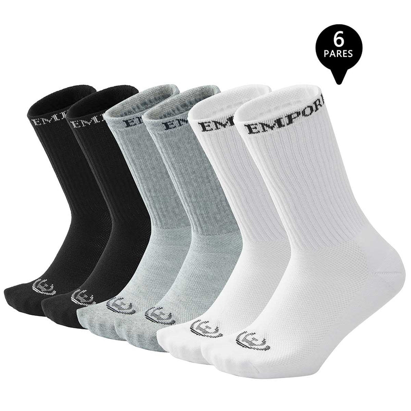 Pack de 6 Calcetines Largos Deportivos Hombre