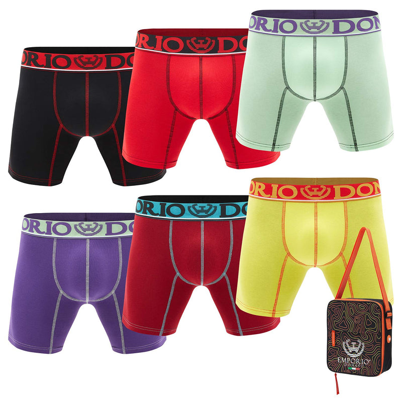 Pack de 6 Boxer Medio Algodón Hombre Con Bolso Regalo