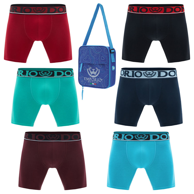 Pack de 6 Boxer Medio Algodón Hombre Con Bolso Regalo