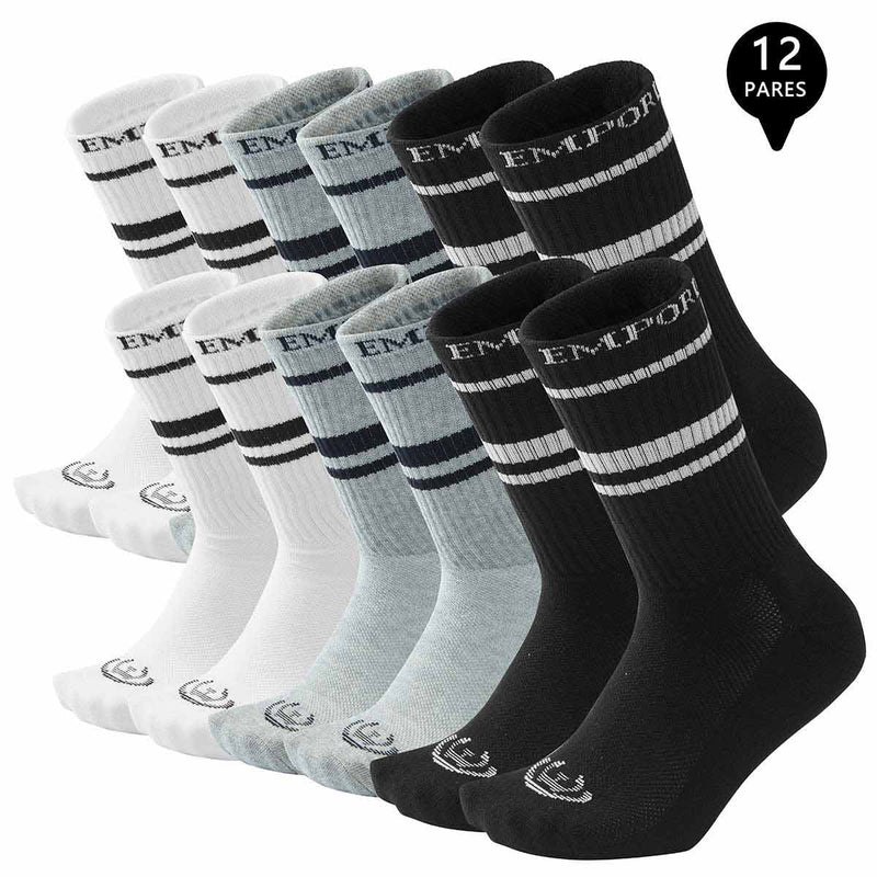 Pack de 12 Calcetines Largos Deportivos Hombre