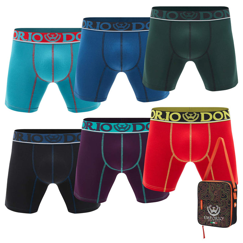 Pack de 6 Boxer Medio Algodón Hombre Con Bolso Regalo