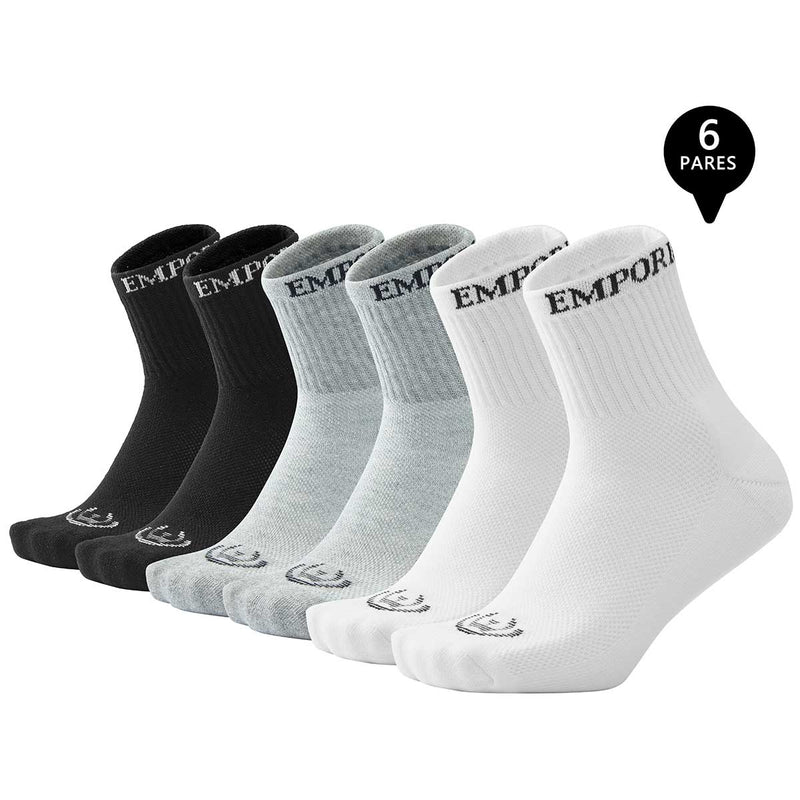 Pack de 6 Calcetines Cortos Deportivos Hombre