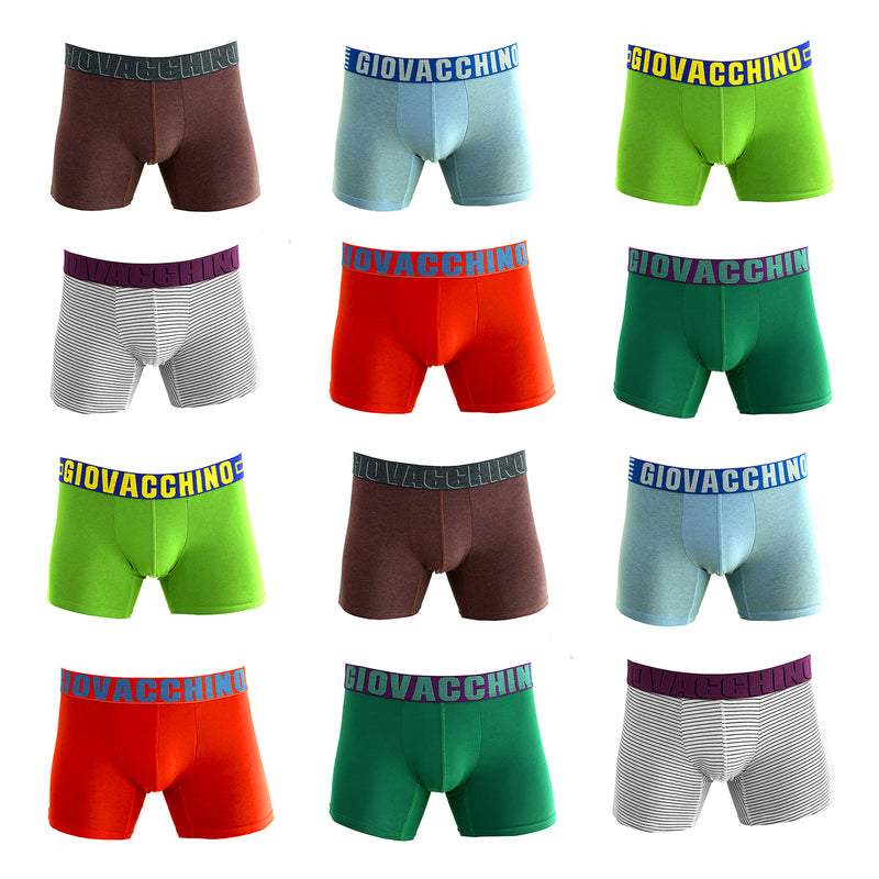 Pack de 12 Boxer Medio Algodón Hombre