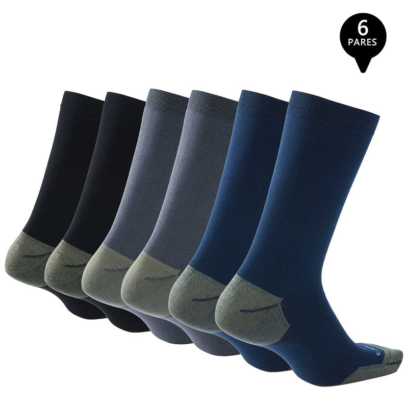 Pack de 6 Calcetines Vestir Bambú Cobre Hombre