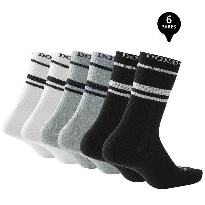 Pack de 6 Calcetines Largos Deportivos Hombre