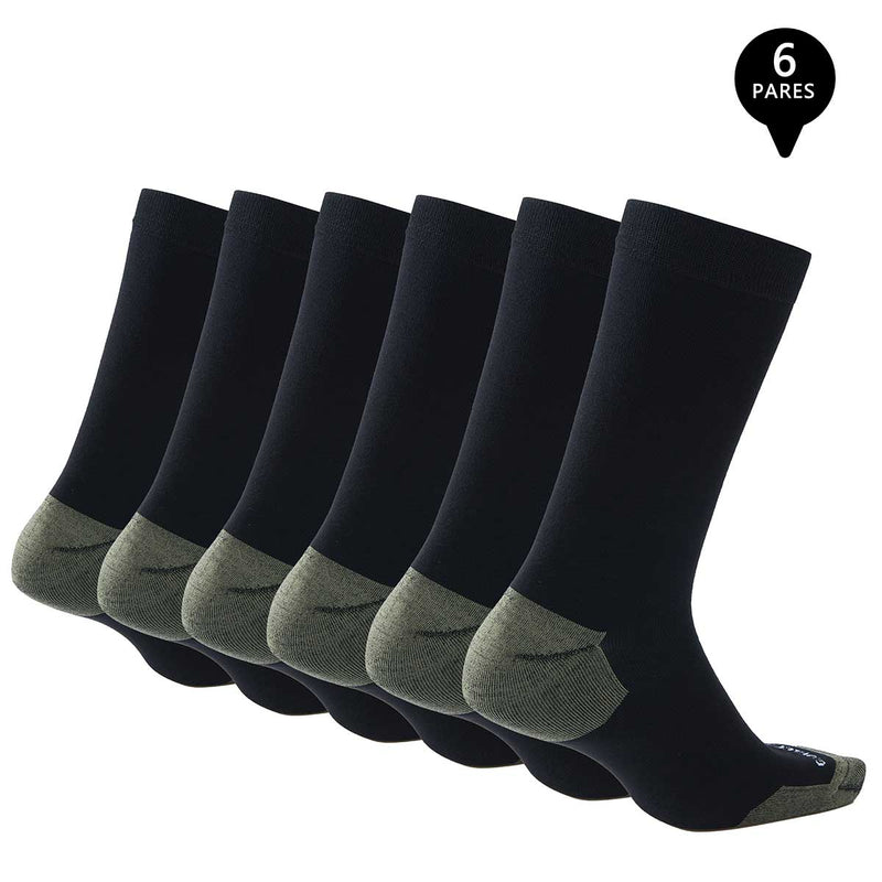 Calcetines Bambú con Fibra de Cobre Hombre Pack 6