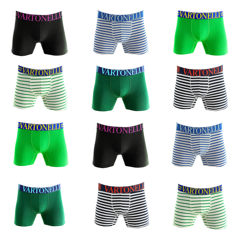 Pack de 12 Boxer Medio Algodón Hombre