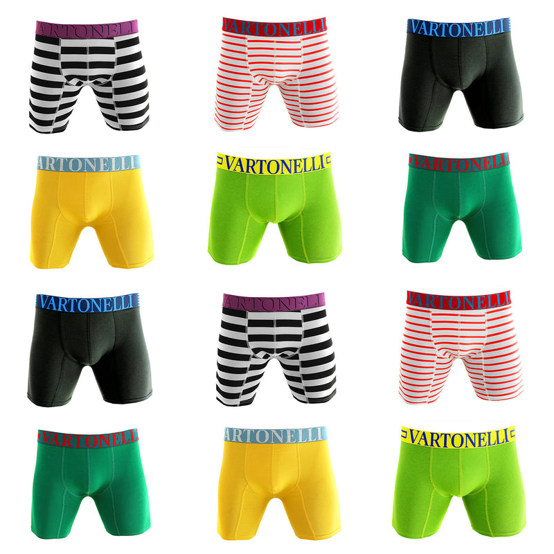 Pack de 12 Boxer Medio Algodón Hombre