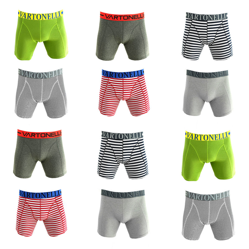 Pack de 12 Boxer Medio Algodón Hombre