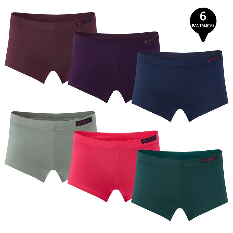 Pack de 6 Calzones Pantaleta Algodón Mujer