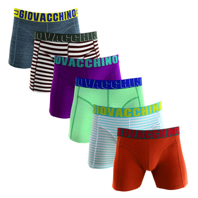 GIOVACCHINO Pack de 6 Boxer Medio Algodón Hombre.